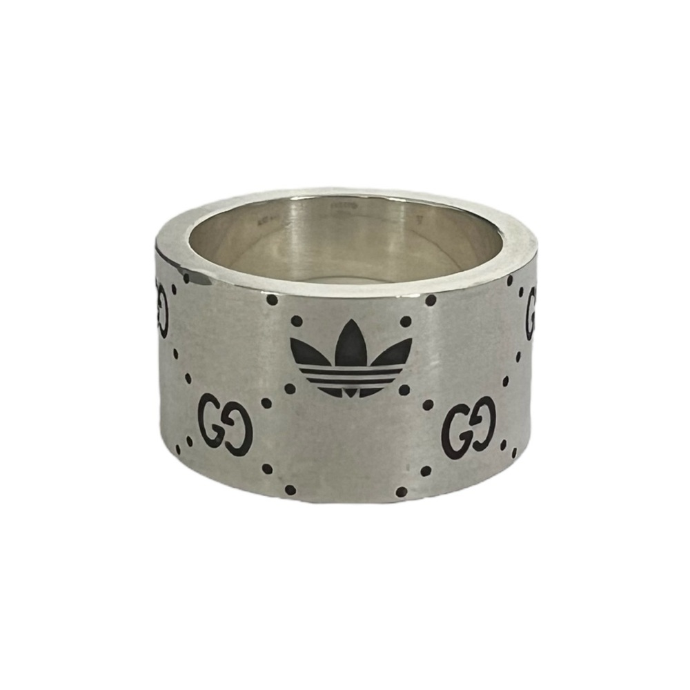 Gucci x Adidas Engraved GG Silver Ring